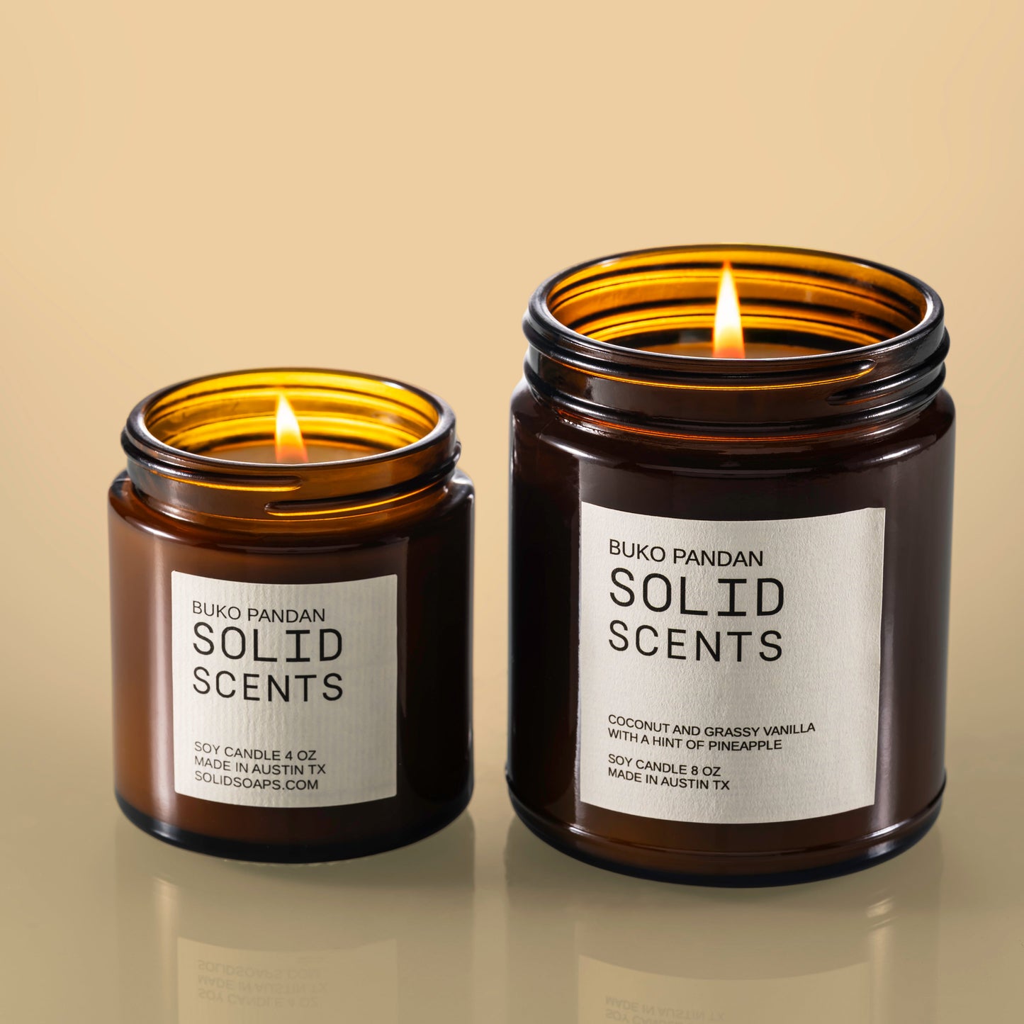 SolidScents BukoPandan 4oz and 8oz candles