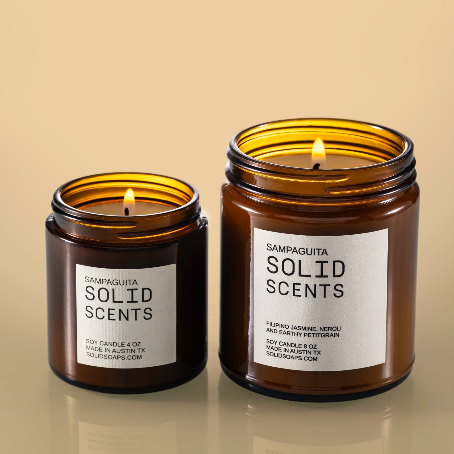 Solid Scents Sampaguita candles 8oz and 4oz
