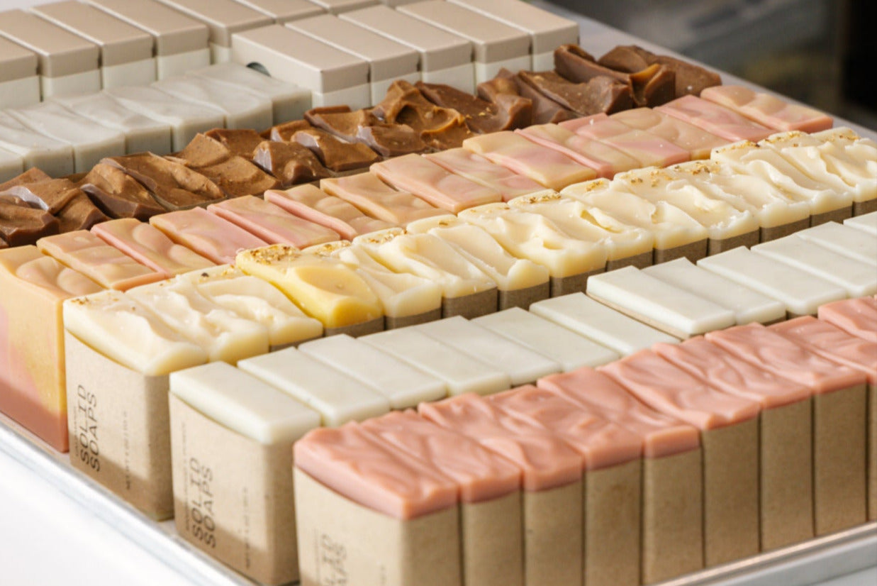 Solid Soaps on tray