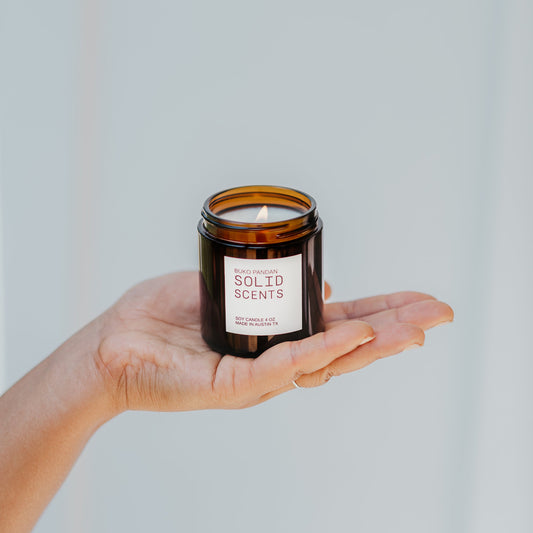 Buko Pandan Candle in hand