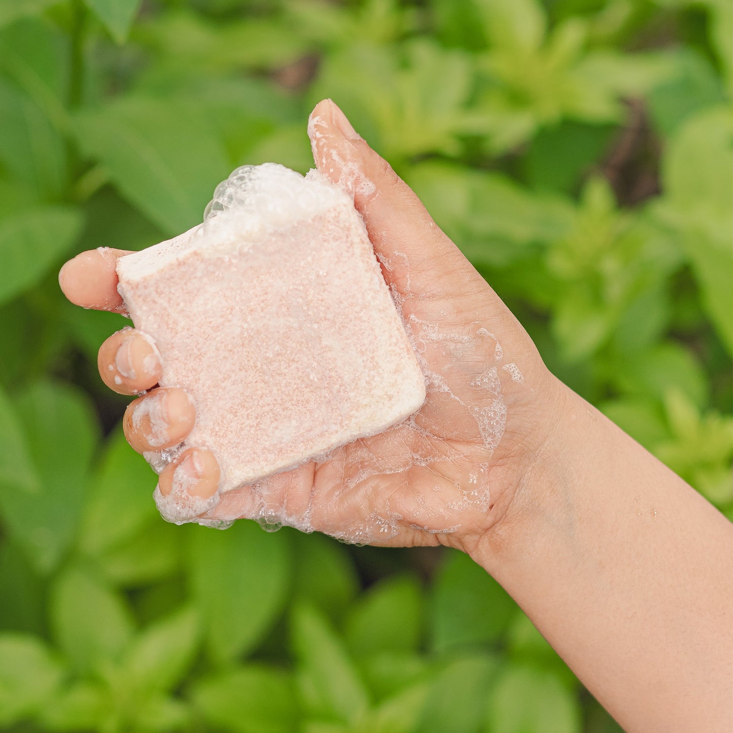 Radiant Rose Salt Scrub bubbles