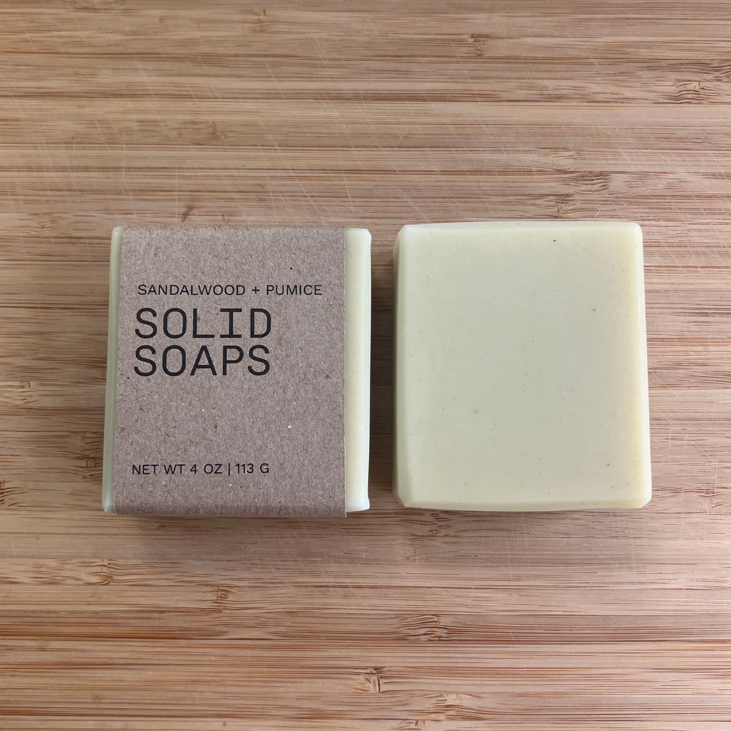 SANDALWOOD + PUMICE EXFOLIATING ARTISAN SOAP